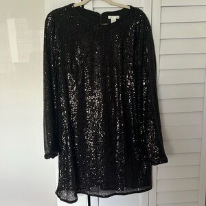 Black Sequin Dress